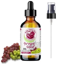 Cold-Pressed Grape Seed Oil 100% Pure Skin Hair Massage Moisturizer Carrier