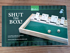 Toyrific Shut the Box! Wooden Travel Strategy Board Game 1+ Players