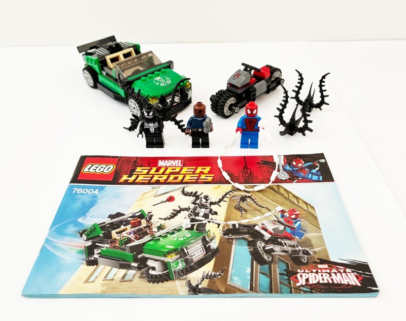 LEGO Marvel: 76004 Spider-Man: Spider-Cycle Chase - 100% Complete + Instructions