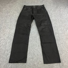 Armani Jeans Uomo Regolare Dritto 30 30 Nero Scuro Elasticizzato Bottone Fly J21