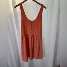 J. Crew Orange Viscose Dress Size Medium EUC