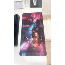 Cyberpunk Delorean Car Large Gaming Mouse Pad Anti-Slip Desk Mat for PC/Gaming