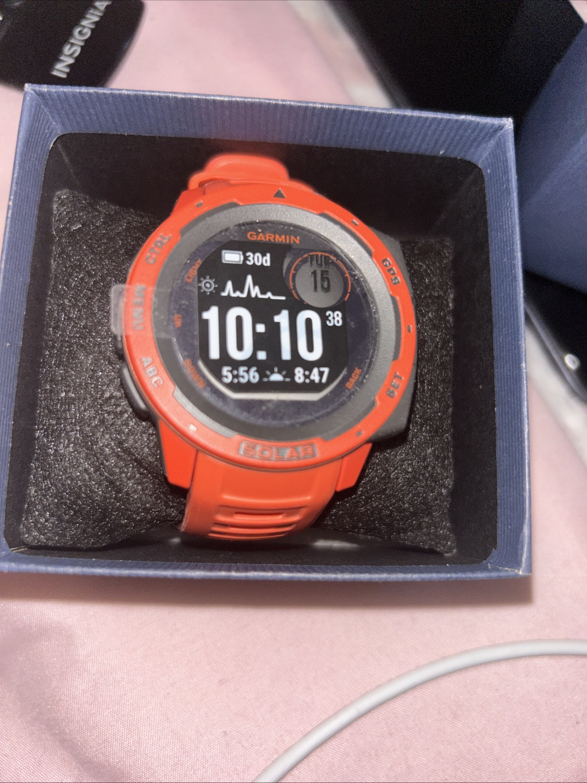 Garmin Instinct Solar GPS Smartwatch in Flame Red 0100229321-image