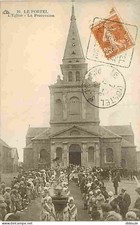 Antique Postcard - 62 - The Portel - The Church - The Procession - Animated - Ecr
