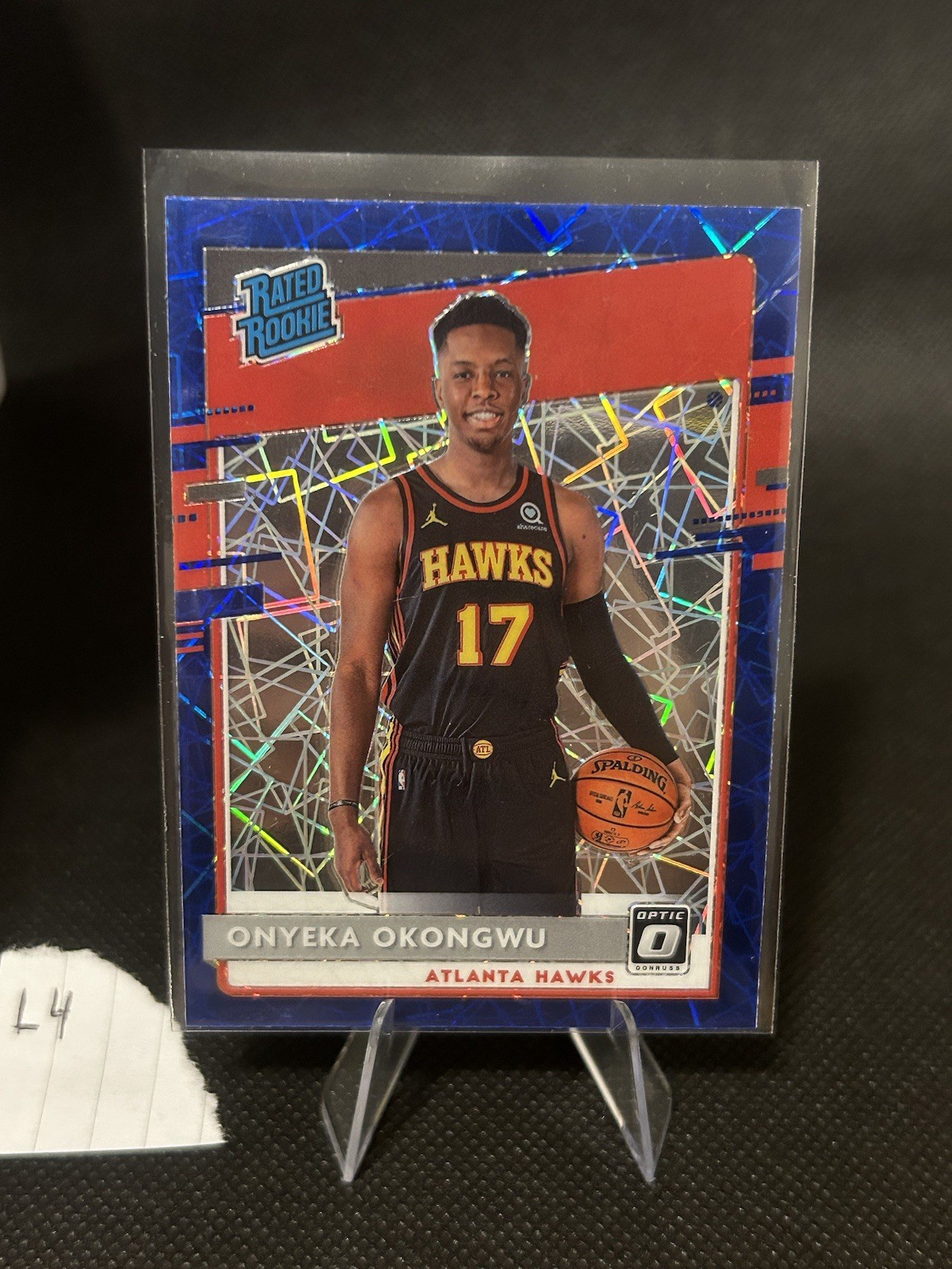 2020-21 Donruss Optic Onyeka Okongwu Blue Velocity Prizm Rated Rookie RC #156