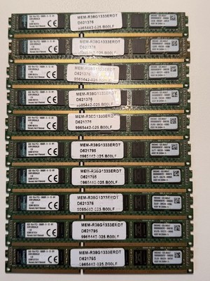 Kingston 8GB DDR3L ECC Registered PC3L-10600R Server RAM KVR13R9S4L/8