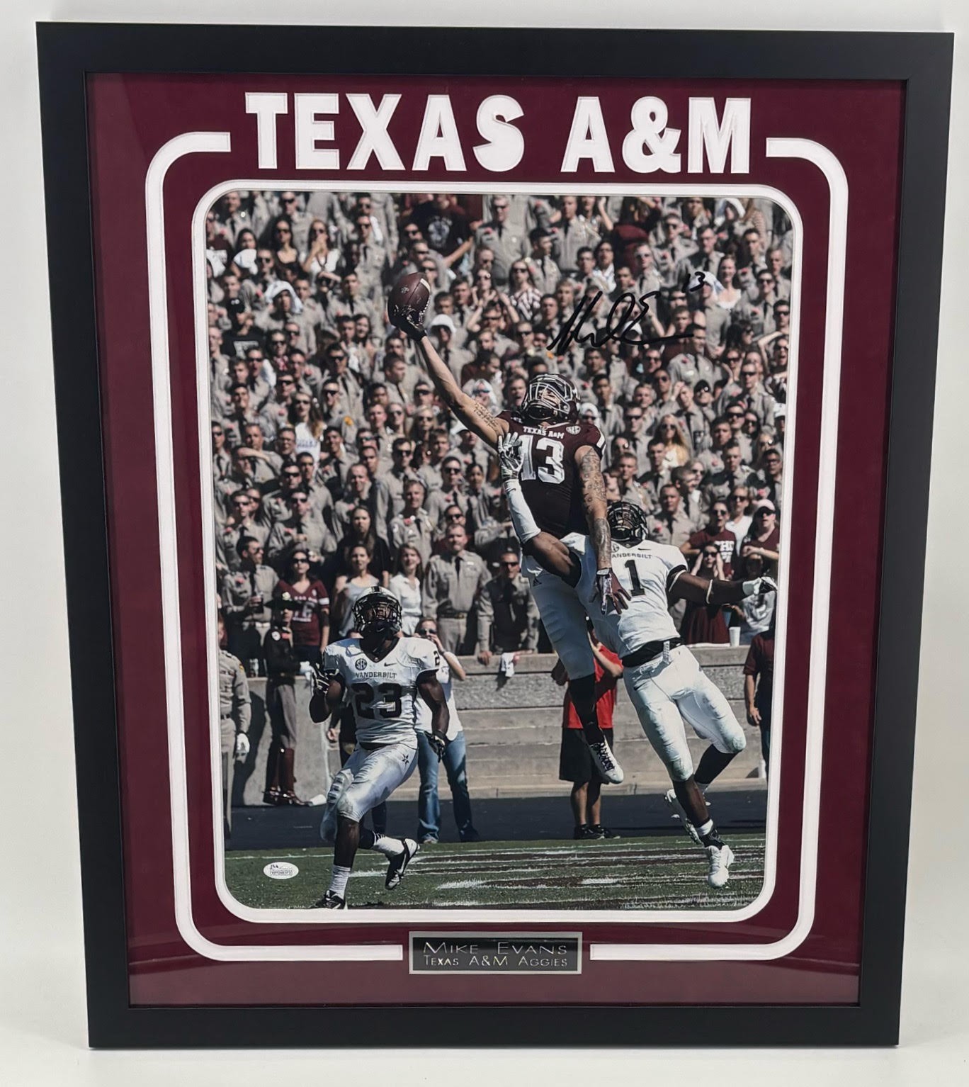 Mike Evans Autographed Signed Texas A&M Aggies 16x20 Photo - framed 
