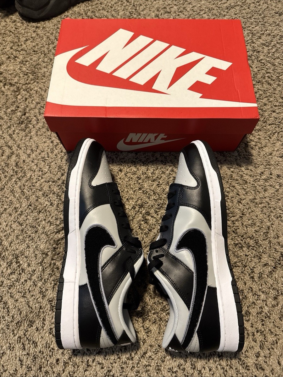 Size 14 - Nike Dunk Low Black White for sale online | eBay