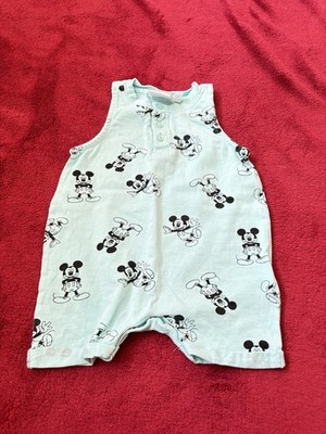 Disney Baby Kurzer Strampler Spieler Mickey Mouse Türkis Gr. 68