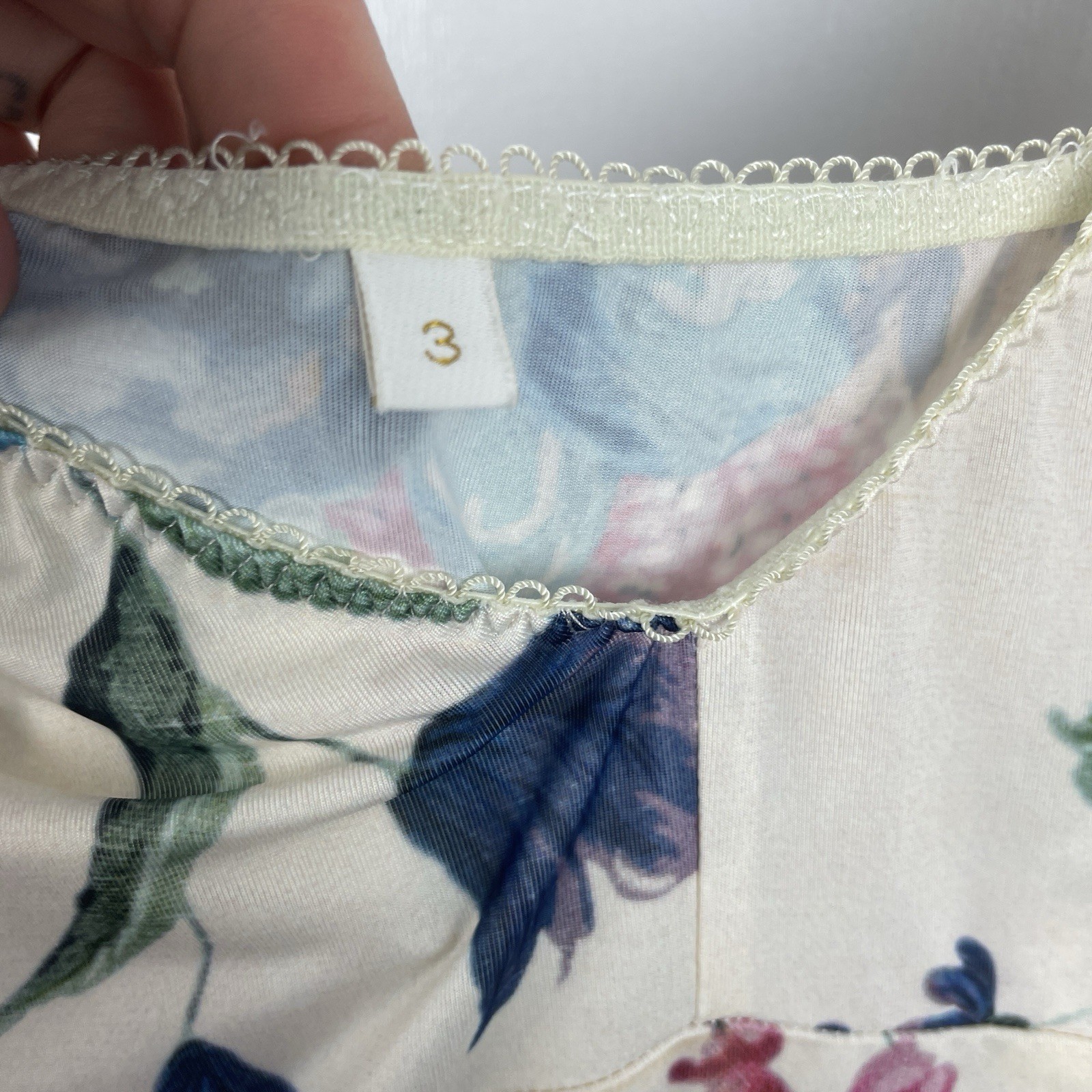 Zimmermann Ninety Six Linear Midi Dress Size 3 / 14 Au White Floral Ruffle