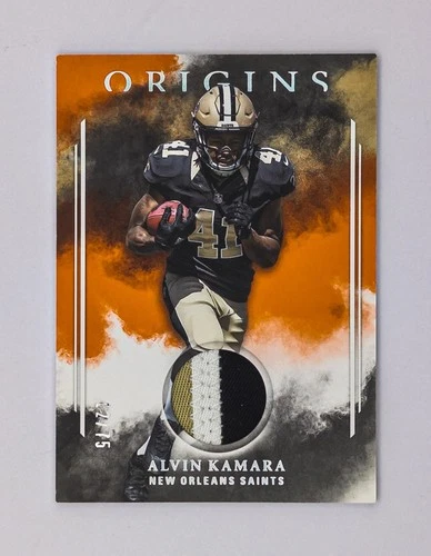​Alvin Kamara 2017 Panini ORIGINS Rookie Jersey Patch RC /75 Orange Parallel