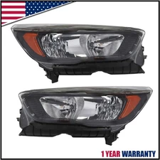 For 2017-2019 Ford Escape Halogen Headlights Headlamps w/o LED DRL LH+RH Pair