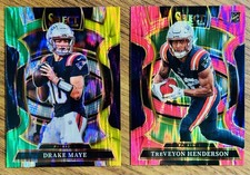 2025 Panini Select DRAKE MAYE & TREVEYON HENDERSON ROOKIE SHOCK PRIZM Patriots