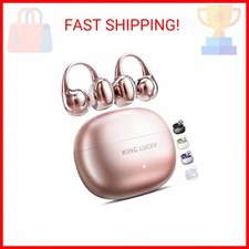 King Lucky Clip-On Earbuds Gen 3, Open-Ear Wireless Bluetooth 6.0 Headphones wit