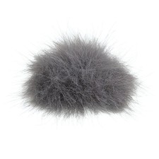 Furry Microphone Windscreen 5mm x 55mm for Microphone Light Gray 1 Pack