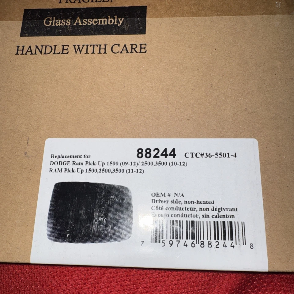 K Source Doge Ram 1500 09-12 2500.3500 10-12 lado del conductor sin calefacción 88244 Foto 2 de 4