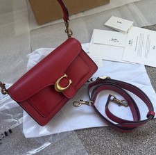 Coach Tabby Shoulder Bag 20 Quilted Wine Red