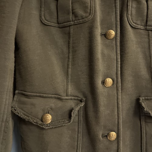 Ralph Lauren Women's PM/M Terry Steampunk Military Green Jacket Gold Buttons - Picture 4 of 13