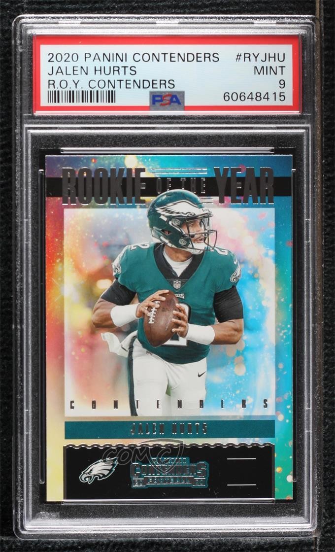 2020 Panini PANINI CONTENDERS ROOKIE OF THE YEAR CONTENDERS R.O.Y. CONTENDERS #RYJHU Jalen Hurts front