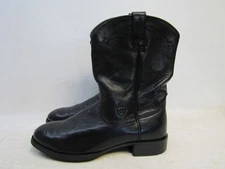 Ariat Mens Size 11 EE Black Leather Roper Cowboy Western Boots