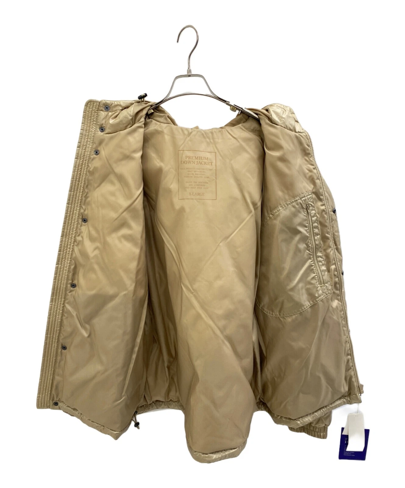 Uniqlo 00s OLD Deadstock Logo Tee Color Down Jacket Men's Size XL Gold Excellent - product detail image 4