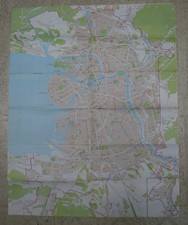 1987 Leningrad   -  Large sightseeing map plus pamphlet Written in Russian