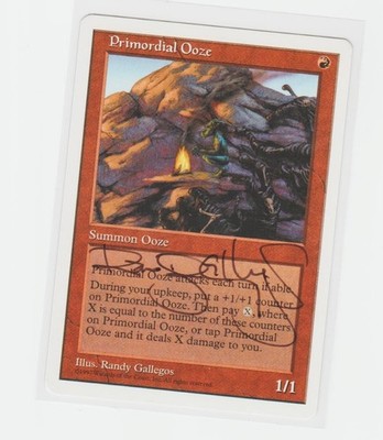 Magic the Gathering ~ Primordial Ooze ~ 5th Edition ~ M/NM #1 ~ Signed by Artist