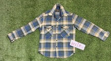 CPO Wool Flannel Shirt Mens M True Vintage Heavy Shacket 60s Anchor Plaid