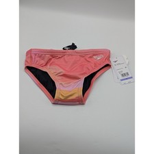 Speedo Boys Youth Size 26 Vibe Collection Brief Eco Endurance SwimSuit Pink NWT