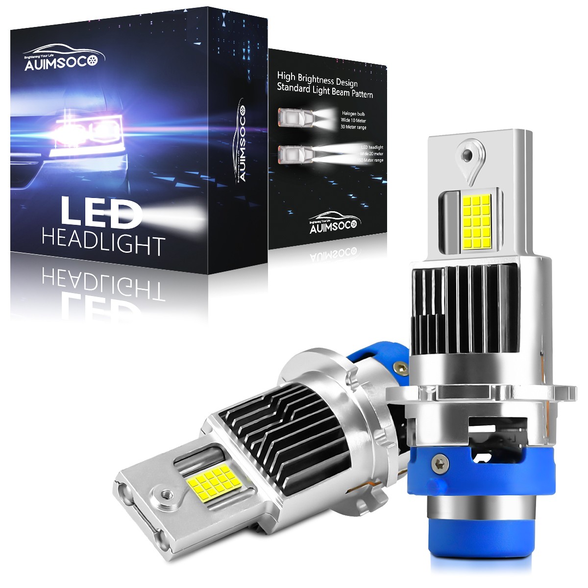 For Lamborghini Murcielago 2001-2010 2x LED Headlight Hi&Lo Beam HID Replacement