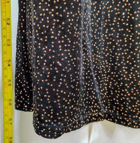 Benjamin A Vintage schwarz mit Kupfer Glitzer Maxi dehnbar Slinky sexy Kleid Gr 10 - Bild 13 von 24
