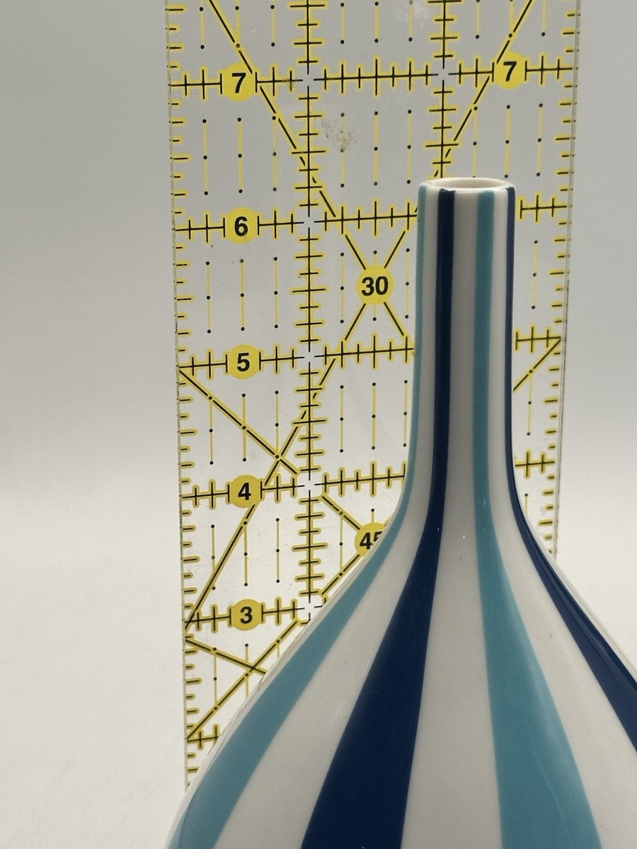 Jonathan Adler Complete 4 Piece Happy Chic Blue Striped Decorative