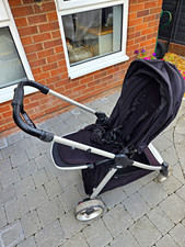 Mamas and Papas Single Pushchair Stroller Black/Grey with Bassinet Carrycot