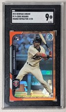 2015 Orange Refractors Eddie Rosario Rookie 17/25 SGC 9 Minnesota Twins #176