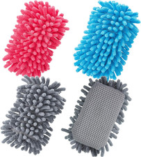 4 Pieces Dry Erase Eraser Microfiber Shag Washable Whiteboard Eraser for Markers