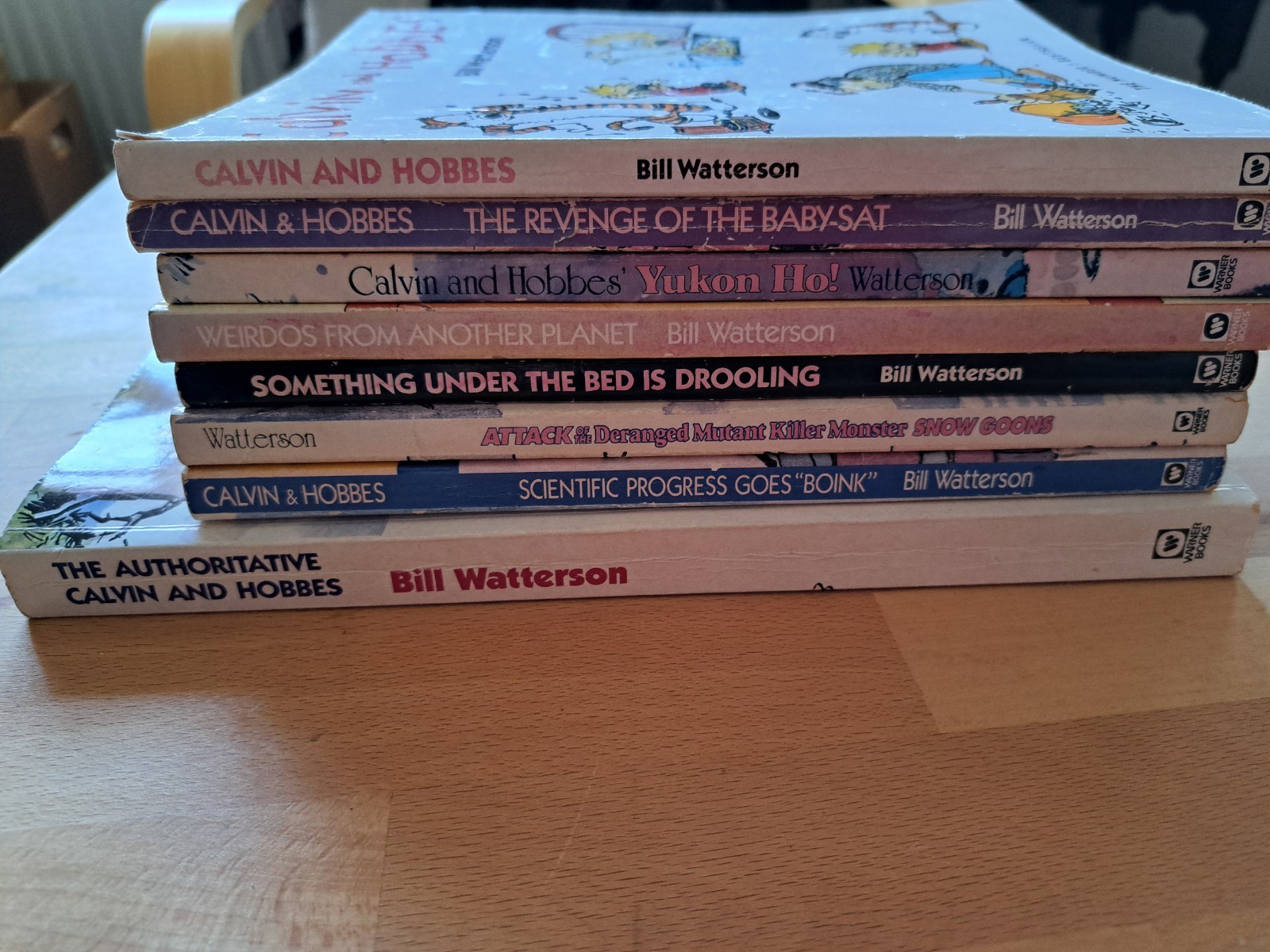 COMIC BOOK - Bundle X8 Vintage Calvin And Hobbes Bill Watterson Paperback Books image 2