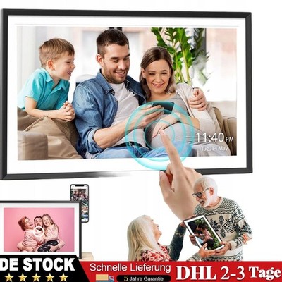 Frameo 15,6 Zoll WiFi Digitaler Bilderrahmen, 1920x1080 HD IPS Touchscreen Foto