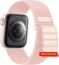 Light Pink Braided Nylon Band for Apple Watch 38mm 40mm 41mm 42mm 44mm 46mm 49mm