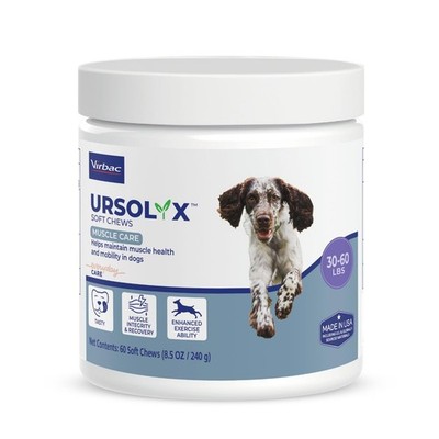 Virbac URSOLYX Soft Chews for Dogs | Muscle Health Medium 30-60lbs, 