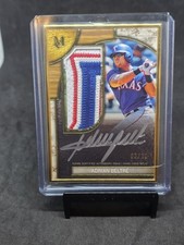 2025 TOPPS MUSEUM COLLECTION ADRIAN BELTRE GOLD FRAMED AUTO PATCH CARD SILVER...