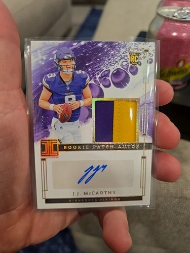 2024 Panini impeccable FOOTBALL JJ McCarthy RPA /10 Minnesota Vikings
