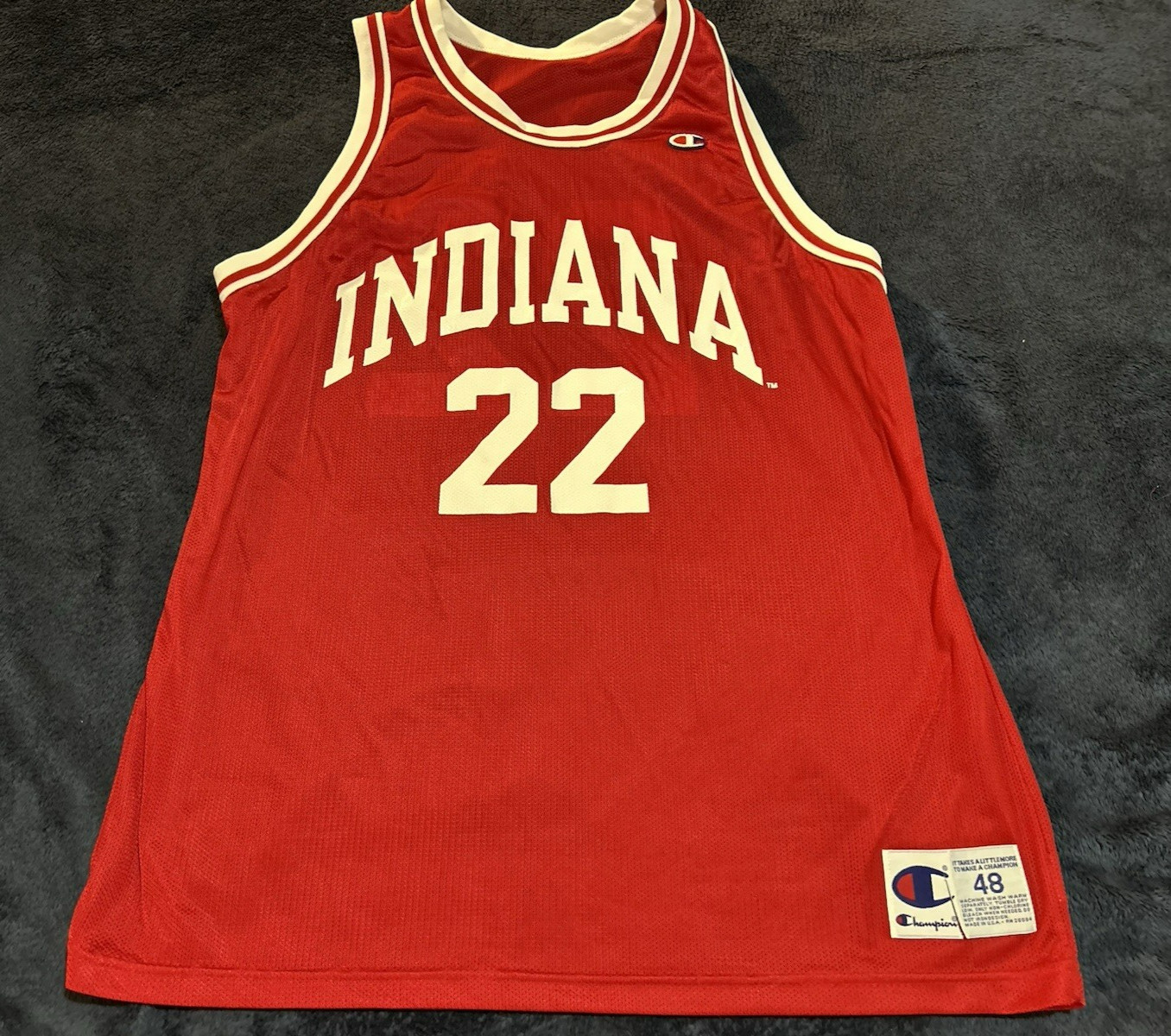 Rare Vtg Champion DAMON BAILEY #22 Indiana Hoosiers Jersey Mens sz 48 Red