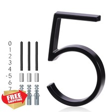 YIPLED Black 5 Inch House Number