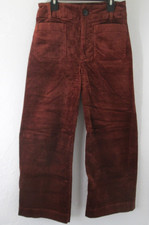 NEW Anthropologie Maeve The Colette Cropped Wide Leg Corduroy Pants 27 Cinnamon