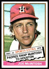 1976 Topps Joe McIntosh #497T Houston Astros