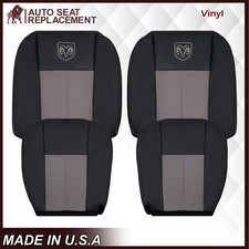 2004 For Dodge Ram 1500 Slt Quad Syn. Cab Leather Suede Seat Covers Dark Gray 2004 For Dodge Ram 1500 Slt Quad Syn. Cab Leather Suede Seat Covers Dark Gray