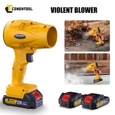 Leaf Blower Air Blower Cordless Turbo Handheld Fan 62500RPM with 2Battery 21V UK