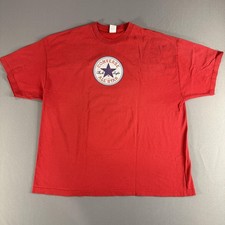 Camisa Converse Para Hombres Apx:2XL Camiseta Roja Chuck Taylor All Star Converse Logo Gráfico