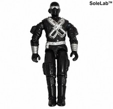 1989 GI Joe Snake Eyes V3 Commando ARAH Hasbro 3.75” Figure + 2 VTG Stands
