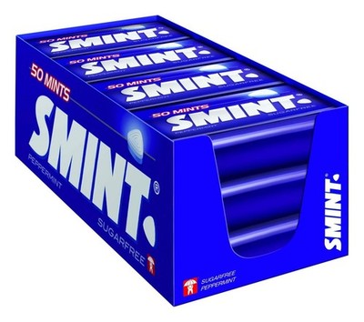 Smint Peppermint 12er Pack (12x50 Stk)   Metall-Dosen Minzpastillen
